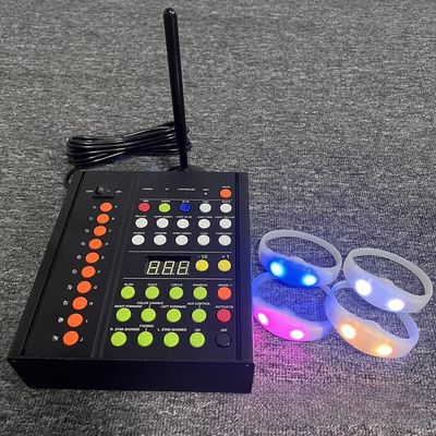 Contrôleur DMX sans fil 433MHz 10 Zone pour le contrôle de l'éclairage de scène Contrôleur sans fil LED bracelet