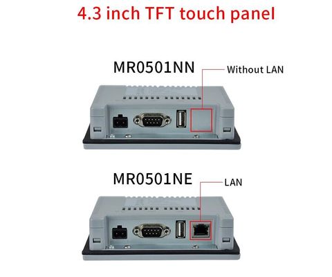 4.3 pouces HMI Interface homme-machine DC 12V/24V Voltage d'entrée Convient pour diverses applications dans les températures 0-50C
