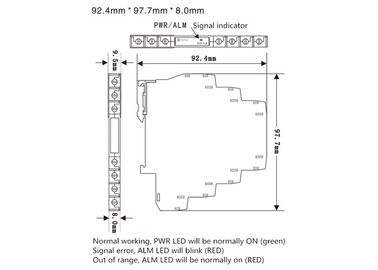 Le transducteur 0-5KΩ d'isolant de signal numérique De résistance a entré dans le convertisseur de sortie de 4-20mA 0-5V