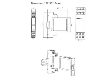 Approbation de la CE de sortie de contact sec de module d'entrée-sortie de Modbus d'isolant de signal numérique de 2 canaux