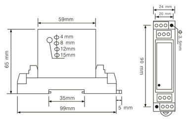 type émetteur actuel à C.A. du convertisseur 4-20mA de courant de perforation d'isolant de signal numérique