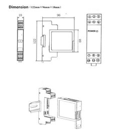 Rail actuel de vacarme de convertisseur de signal d'entrée de série de LS-THG-IP montant l'alimentation d'énergie de DC24V